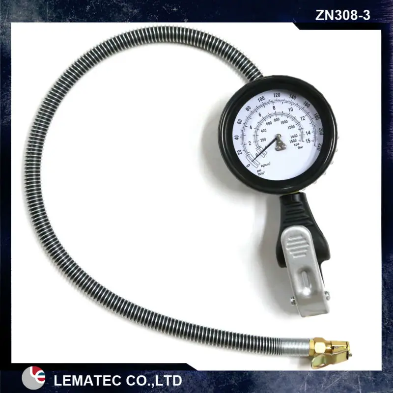 LEMATEC High precision dial tire inflator with gauge air inflator gauge Tyre inflating gun Taiwan Made Tire repair tools