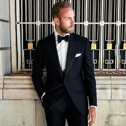 Formal Dark Blue Men Suits Wedding Suits for Man Blazers Tuxedos Black Peaked Lapel 2Piece Coat Pants Slim Fit Terno Masculino Formal Dark Blue Men Suits Wedding Suits for Man Blazers Tuxedos Black Peaked Lapel 2Piece Coat Pants Slim Fit Terno Masculino