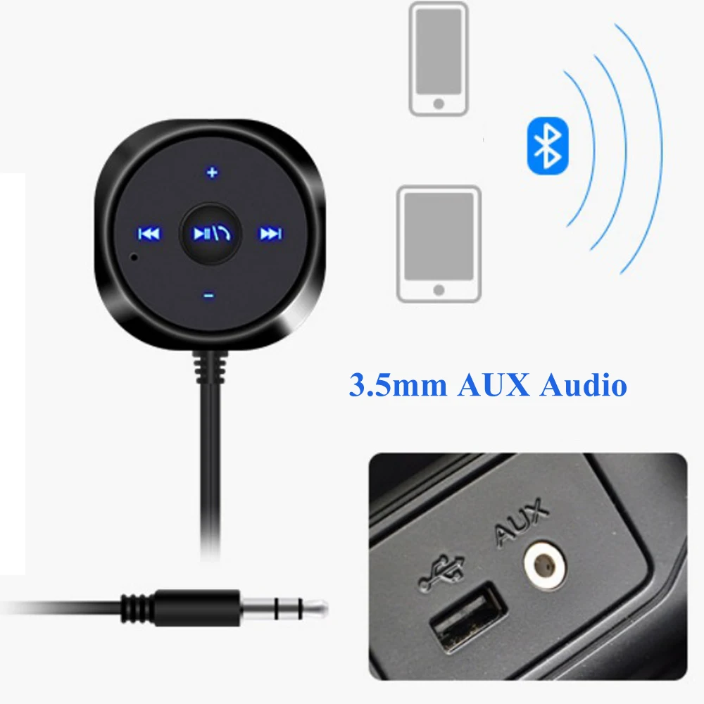Kebidu аудио A2DP адаптер музыкальный ресивер горячий автомобильный комплект MP3 плеер 3,5 мм AUX Магнитная база с 5 В 2.1A USB зарядное устройство хороший материал