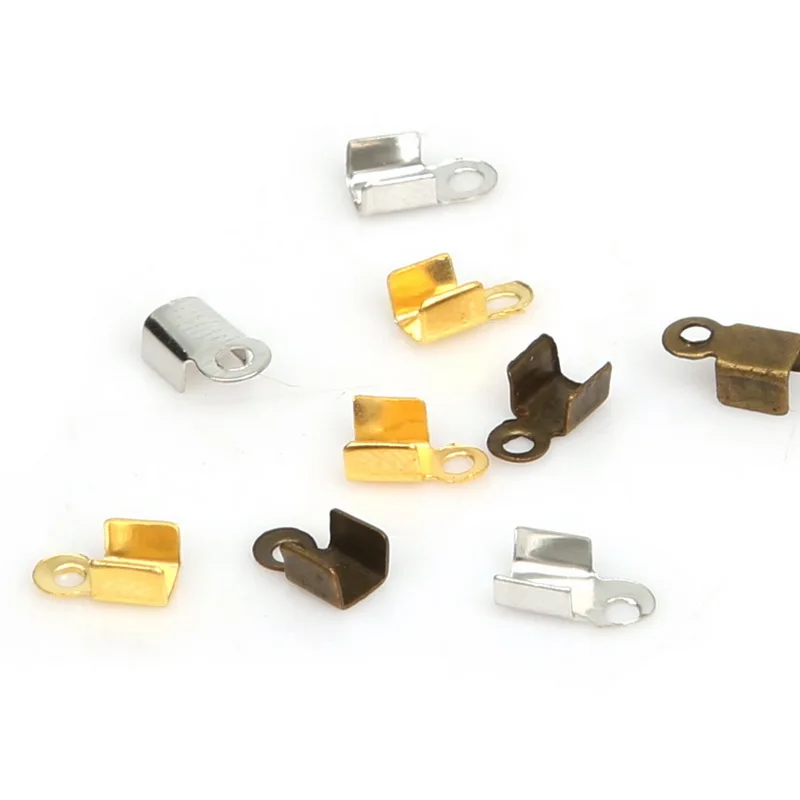 Free Shipping 1000pcs/lot Cord Crimp End Caps for Necklace Bracelet