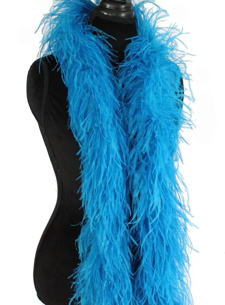 

Asia Ra 5ply ostrich feather boa 23 colors available Turquoise Blue Feather fringes strips for wedding&party decorations