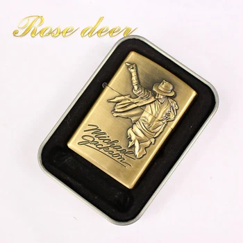 

ROSE DEET 2018 New Skeleton Lighter Metal Kerosene Oil Lighter Gasoline Dragon Refillable Cigarette Accessories Retro Men forbox