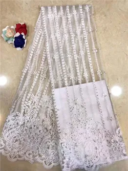 

Hot sale beaded wedding/party tulle cloth French net lace fabric with sequins PNZ867(5yards/lot) many color