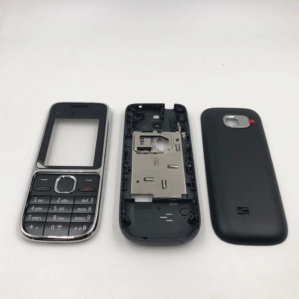 RTBESTOYZ полный корпус чехол для Nokia C2-01 крышка батареи Корпус чехол с английской клавиатурой+ логотип