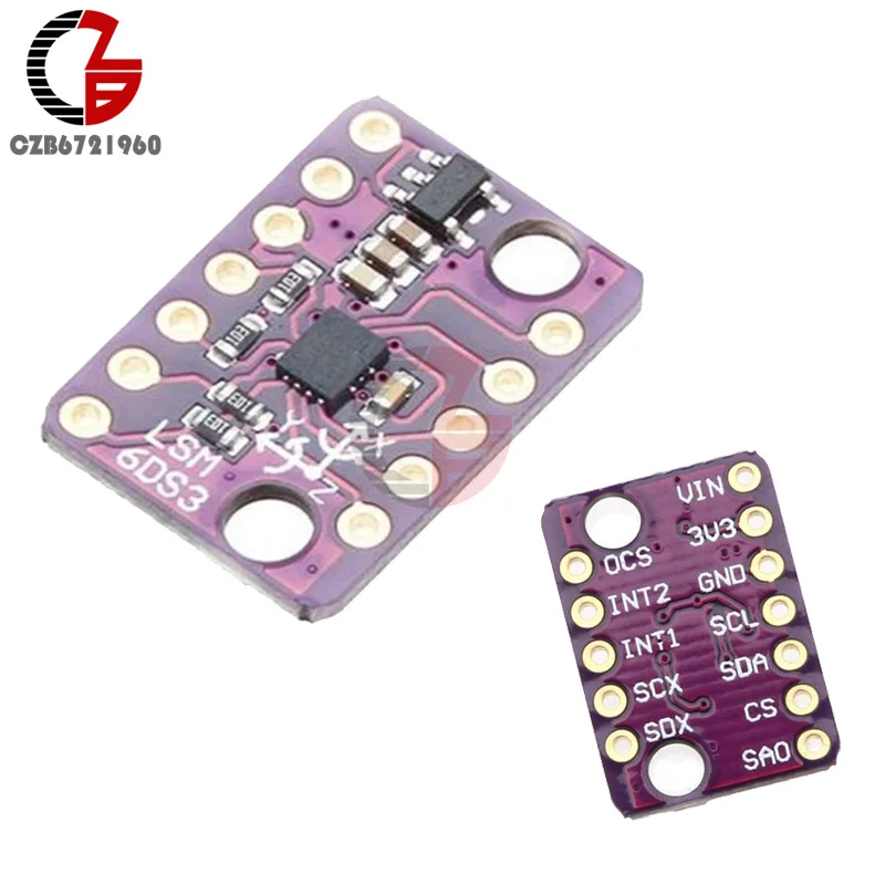 

GY-LSM6DS3 module 6 of Degrees Freedom Breakout 3 Axis Accelerometer Gyroscope Gyro Sensor IIC/SPI Transmission