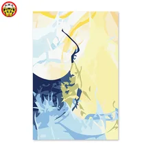 Абстрактный синий и золотой цвет Diy цифровая картина маслом по номерам рисунок картина ручной работы декоративные картины на стену