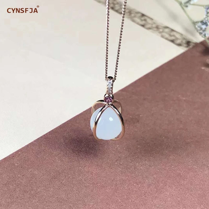 

18K Gold Inlaid With Jade Pendant Certified Natural Chinese Hetian White Lucky Jade High Quality AU750 Necklace Birthday Gifts