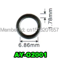 

500pcs free shipping auto parts fuel injector orings viton seal for p eugeot (AY-O2001)