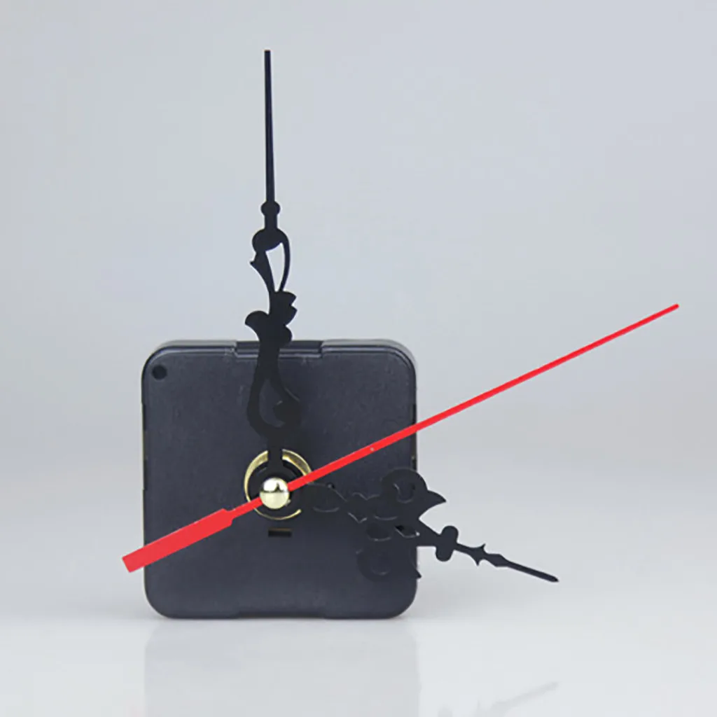 

Jump Seconds Black Wall Clock Quartz Movement Mechanism Black Hour Hands Red Second Pointer DIY Replacement Part Set Clock