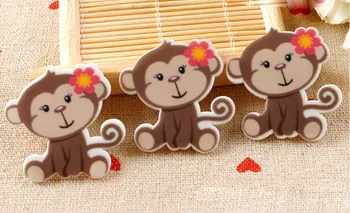 

Free Shipping 100pcs/lot 35x34mm cartoon Resin Flatback Button For Hair Bow Center Craft ScrapbookingSC225