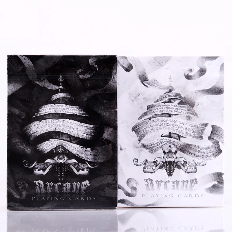 

Ellusionist Black Arcane Deck Black/White Magic Cards Playing Card Poker Close Up Stage Magic Tricks for Professional Magician