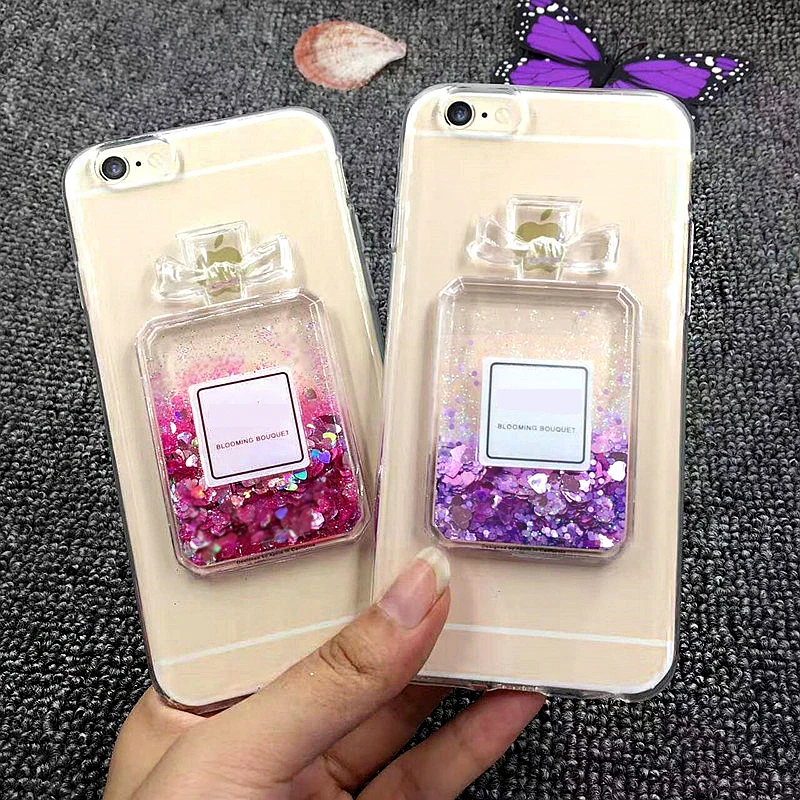 

3D Liquid Perfume Bottle Case For iPhone 8 7 6S 6 Plus SE 5 5S TPU Silicone Cases Cover For iPhone XS Max X XR XS Etui Coque