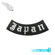 Японский логотип рокер знак нашивки вышитый жилет всадник патч железо на задней части одежды DIY Патчи на заказ