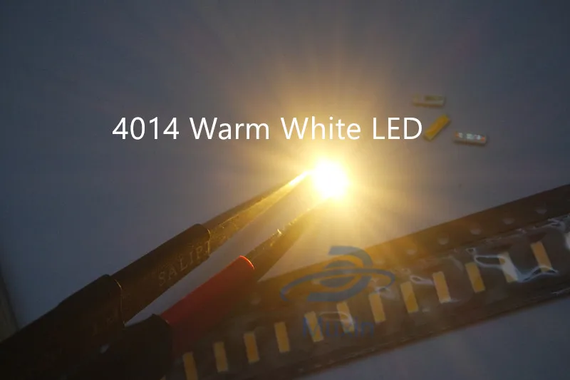 

MX 100pcs/lot 0.2W SMD 4014 LED Lamp Bead 23-26lm Warm white SMD LED Beads LED Chip DC3.0-3.4V Free shipping