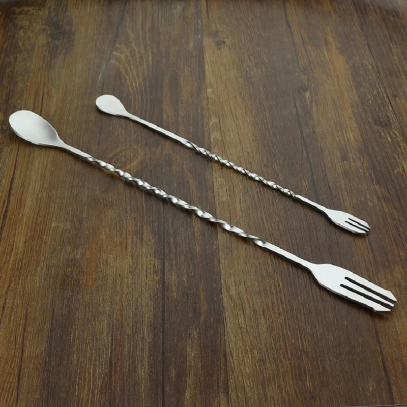 Bar Spoon Cocktail 304 Stainless Steel Drink Mixer Muddler Stirrer