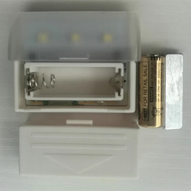 СВЕТОДИОДНЫЙ беспроводной магнитный датчик, светодиодная подсветка под шкаф, Автоматическое включение/выключение, энергосберегающая Внутренняя/наружная лампа для шкафа - Цвет: Battery
