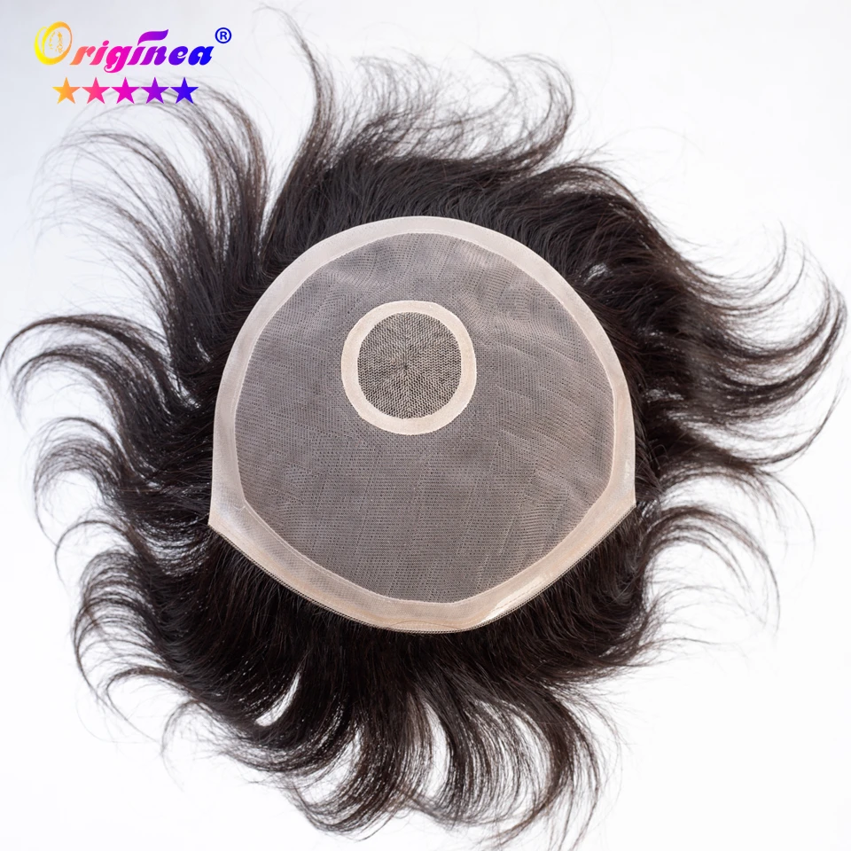 

Originea Human Hair Toupee For Man Base Size From Front To Back 17cm Right To Left 19cm Hair Length 6 inch Natural Black