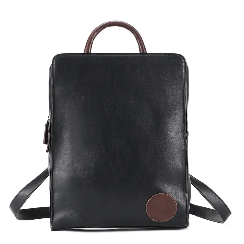 

060518 newhotstacy men leather vintage travel backpack teenager fashion schoolbags