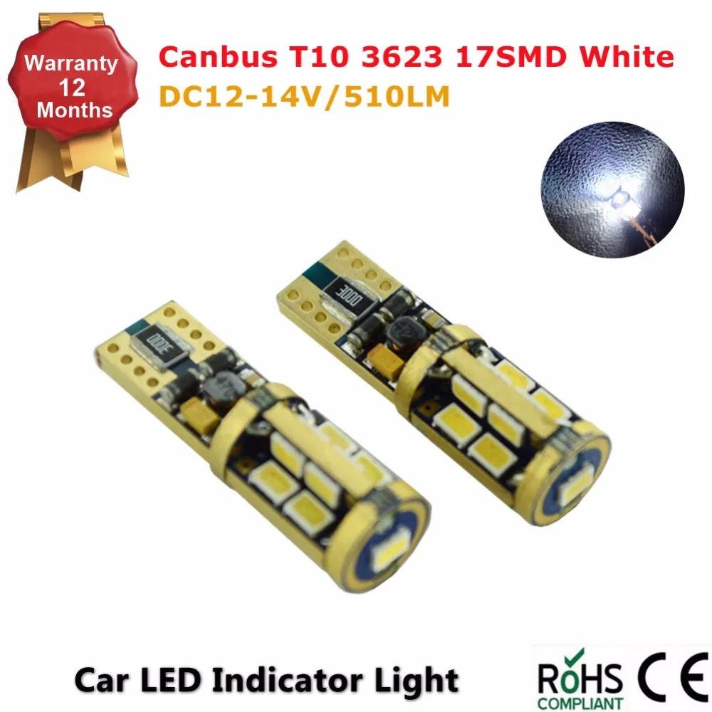 

2Pcs high power t10 w5w led 3623 car led t10 3w 12v t 10 bule white car light Lamp interior light w5w t10 canbus error free