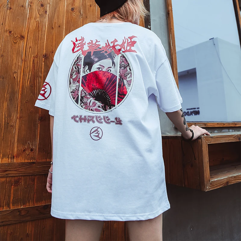Harajuku футболка уличная Мужская японская футболка UkiyoGeisha хип-хоп летняя футболка хлопок короткий рукав топы футболки хипстер