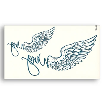 

temporary tattoo stickers Water transfer Blue Wing Sticker Men Women Beauty Girl Sexy Cool Body Art small fake tattoo sticker