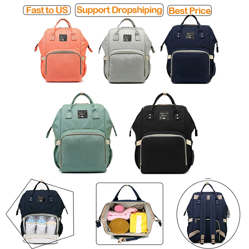 

2019 NEW Fashion Baby Diaper Bag Large Capacity Multi-function Travel Women Bag Baby Care Nappy Nursing Mummy Bag Women Backpack