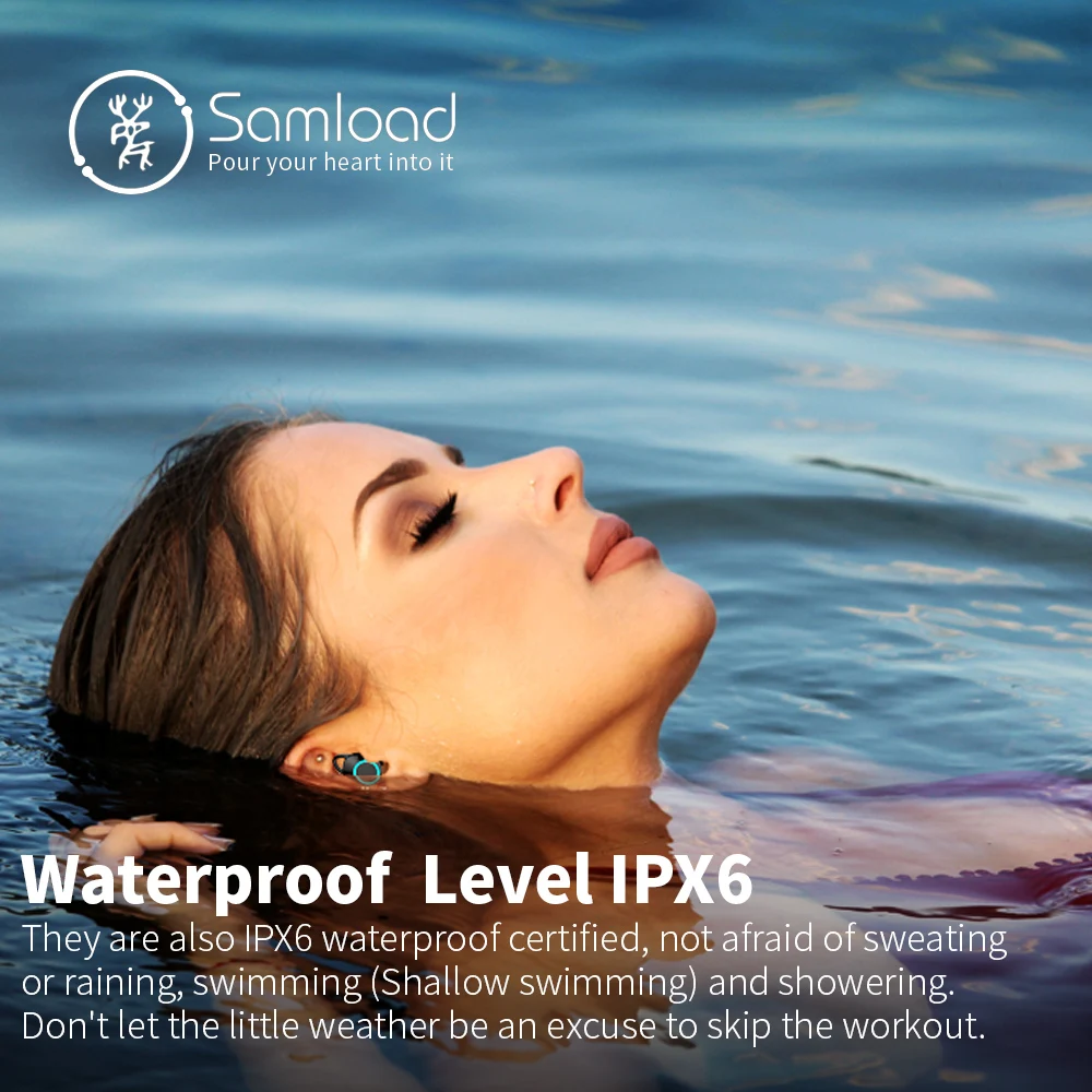 Samload Bluetooth 5.0 Wireless Earphone Deep bass Earbuds Waterproof Headphone with Charging Box For Apple iPhone 6 7 8 X Sony