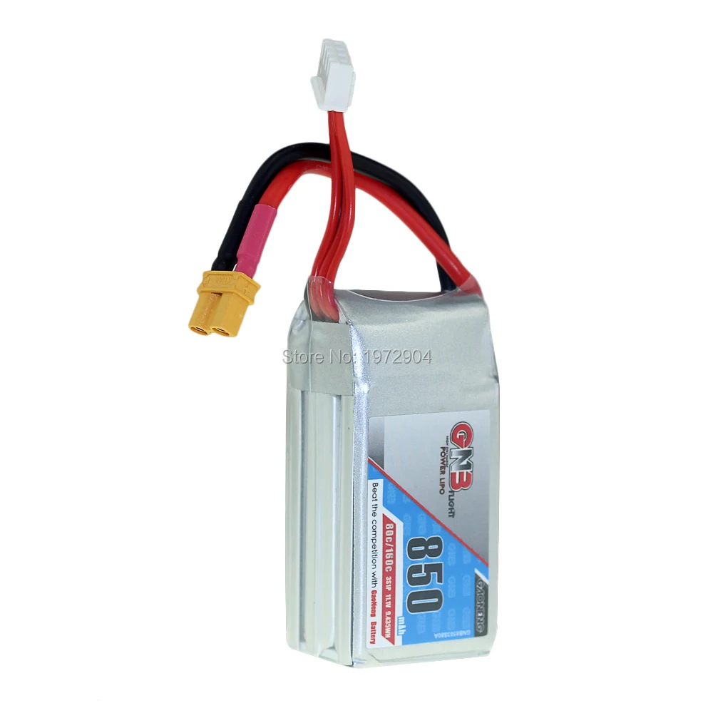 GNB 3S 4S Lipo аккумулятор 850mAh 80C 160C 11,1 V 14,8 V с XT30U-F разъемом перезаряжаемая батарея для радиоуправляемого гоночного дрона