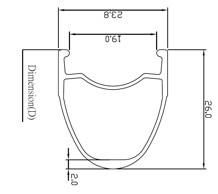 Perfect 23.8mm width Kinlin XR26T road bicycle 26mm Aluminium Alloy Tubuless Bike rims with 20 24 2:1 Ratio holes ( inner wide 19mm ) 0 Perfect 23.8mm width Kinlin XR26T road bicycle 26mm Aluminium Alloy Tubuless Bike rims with 20 24 2:1 Ratio holes ( inner wide 19mm ) 0