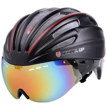 Free shipping WHEEL UP Integrally Aerodynamic EPS Lens Cycling Helmet Ultra-Light Mountain Bike Helmet MTB TT Bicycle Helmet