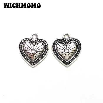 

2019 New 22mm 8pieces Zinc Alloy Hearts Shape Charms Pendant for Necklace Bracelet Jewelry Accessories
