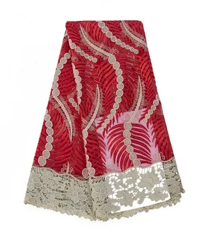 

High Quality Nigerian Lace Fabrics African French Net Lace Fabric Embroidered Tulle Mesh Lace 110042115
