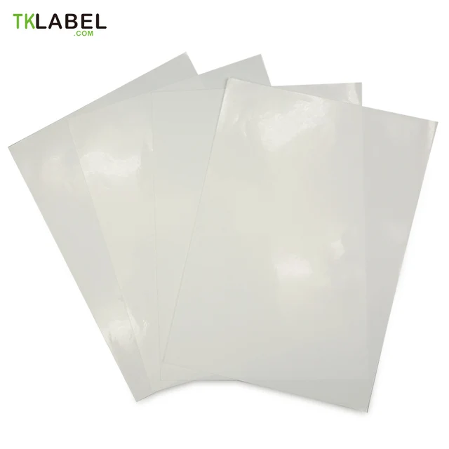 waterproof a4 sticker sheets for inkjet printer glossy synthetic pp glossy sheet