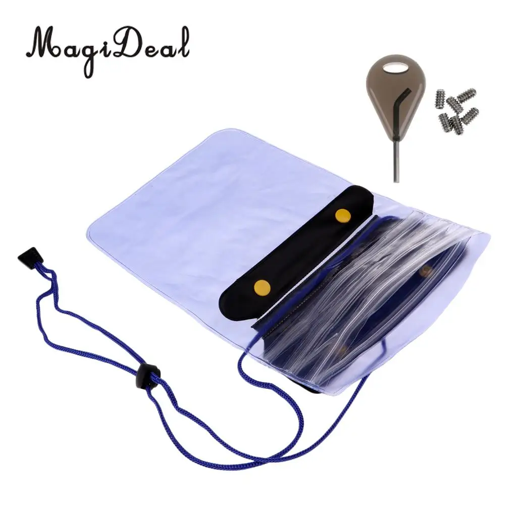 MagiDeal Surfing Fin Key Screws & Waterproof Dry Bag Wallet for Water Sports Surf Wakeboard Longboard Shortboard