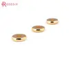 10PCS 6x1.8MM 7x2MM 24K Champagne Gold Color Plated Brass Spacer Beads Flat Bracelet Beads High Quality Diy Jewelry Accessories ► Photo 2/6