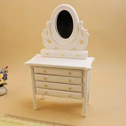 G05-X4653 одежда для малышей подарок игрушка 1:12 кукольный домик мини Мебель миниатюрный rement деревянный белый комод 1 шт