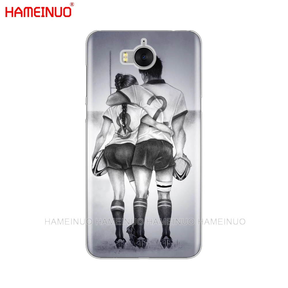 HAMEINUO الرجبي الكرة الرياضة الهاتف الخليوي غطاء حالة ل huawei honor 3C 4X 4C 5C 5X6 7 Y3 Y6 y5 2 II Y560 2017