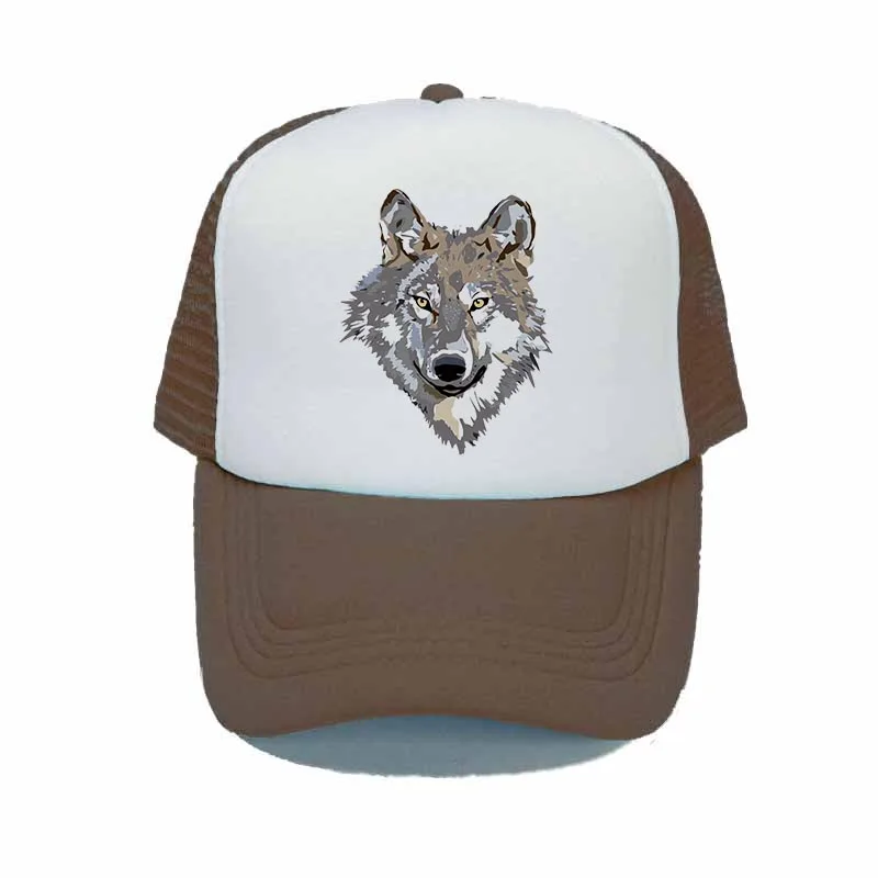 

Fashion Unisex Bone Wolf Print Hip Hop Hat Breathable Mesh Baseball Cap Men Women Casquette Summer Russian Wolf Sun Gorras YY327