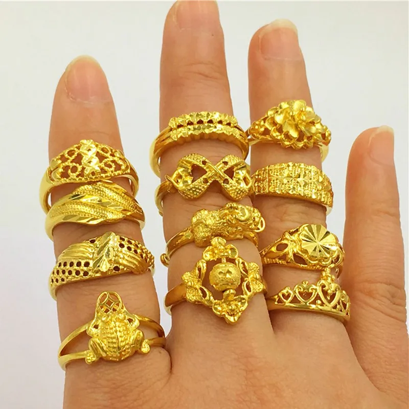 

1pcs Random Colorful Rings Steel Rose Gold Anti-allergy Smooth Simple Wedding Couples Bijouterie Lovers' Gift