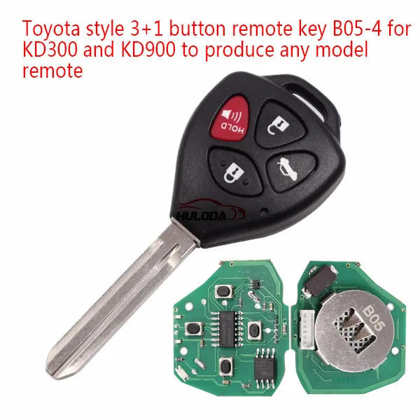 Для Toyota style 3 + 1 кнопочный дистанционный ключ для KD300 и KD900 производства пульта