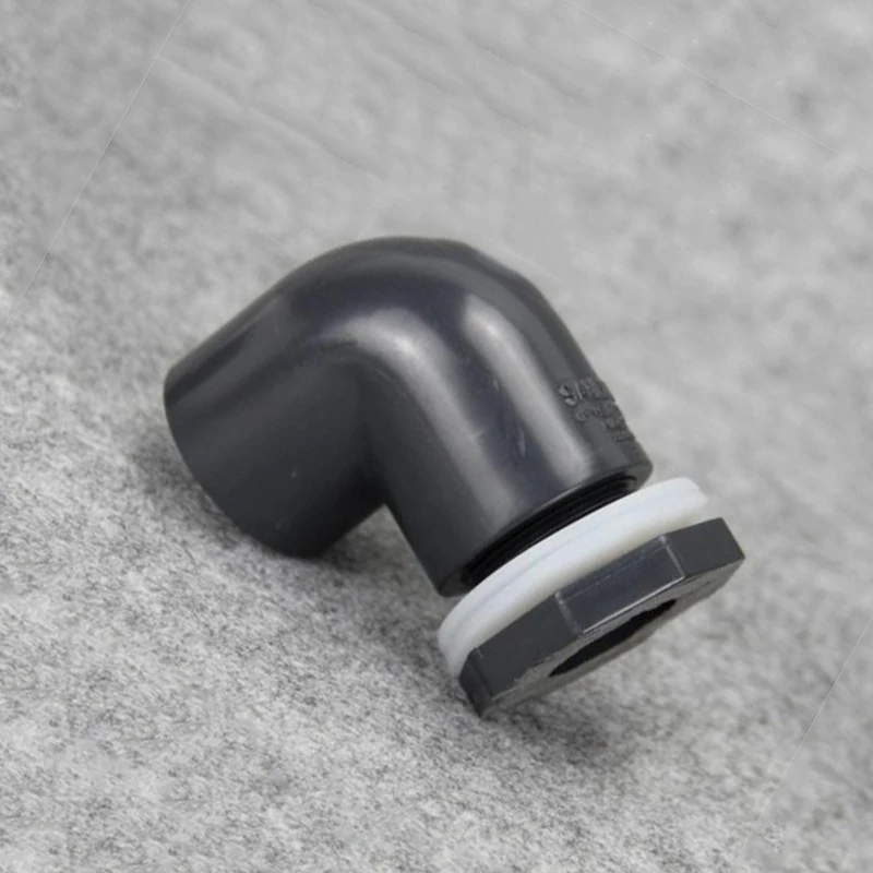 

25mm Inner Diameter 90 Degree Elbow PVC Outlet Drainage Joint Pipe Fitting Connector For Aquarium Fish Water Tank