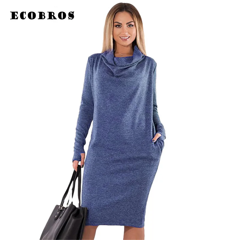 

Big size 6XL 2019 Spring Woman Dress Loose long sleeve fashion pocket dresses Fat MM plus size women clothing 6xl dress vestidos