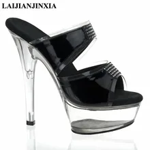 Сексуальная танцевальная обувь laijianjinxia женская обувь для танцев, вечерние туфли для ночного клуба на высоком каблуке 15 см, тапочки на толстой платформе Обувь для танцев на шесте H-107