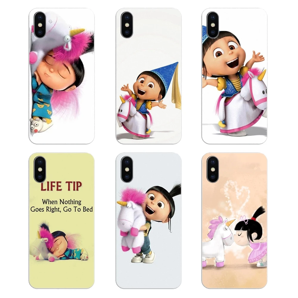 For Samsung Galaxy A5 A6 A7 A8 A9 J4 J5 J7 J8 2017 2018 Plus Prime Minion My Unicorn Agnes Art Print Transparent Soft Skin Cover |