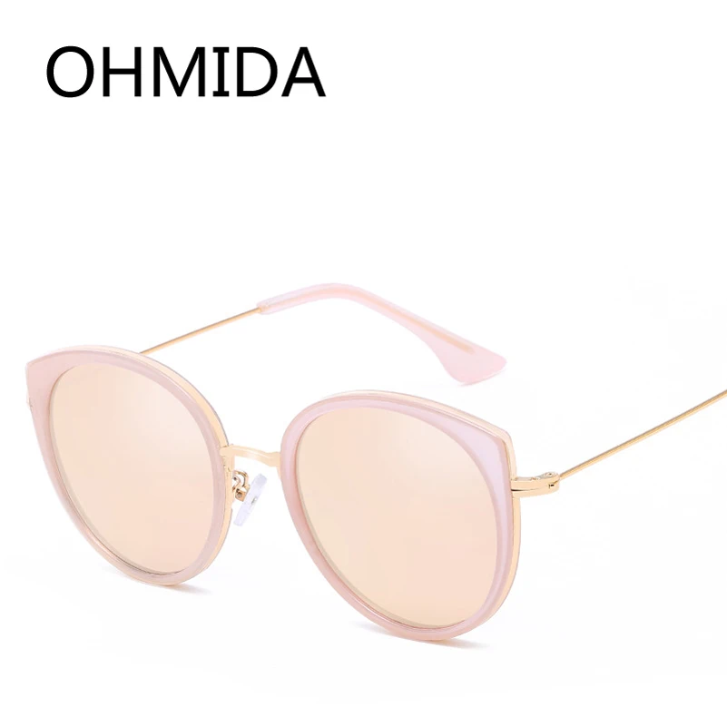 

OHMIDA Fashionalbe Cat Eye Sunglasses Women Brands Designer Retro Women's Sunglasses Pink Shades New Sun Glasses For Men UV400