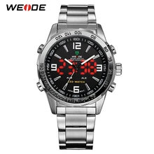 Hot WEIDE military watch 30 meters water resistant Casual Mens LED back light multi-functional analog digit popular sports watch