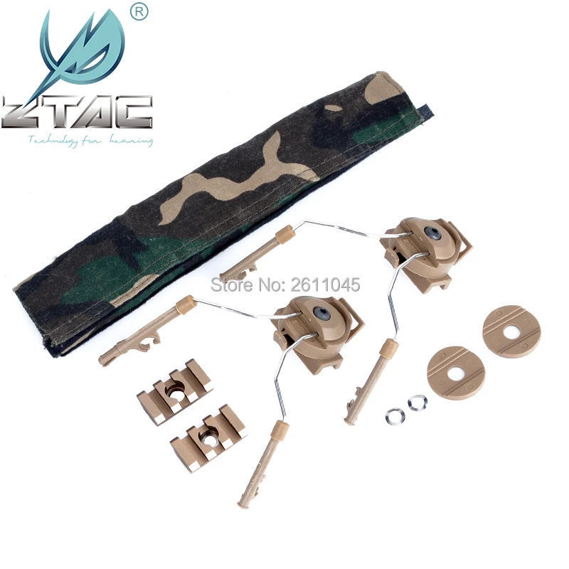Z-TAC خوذة السكك الحديدية محول ل Comtac II Peltor التكتيكية Headpset الادسنس اطلاق النار سماعة اكسسوارات خوذة اكسسوارات Z046