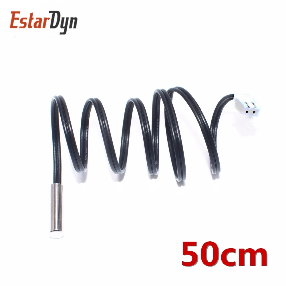 

Hot 50cm NTC Thermistor Temperature Sensor Waterproof Probe Wire 10K 1% 3950 W1209 W1401 cable