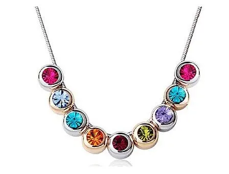 

2013 New Arrival Seven Color Rainbow Crystal Necklace N170