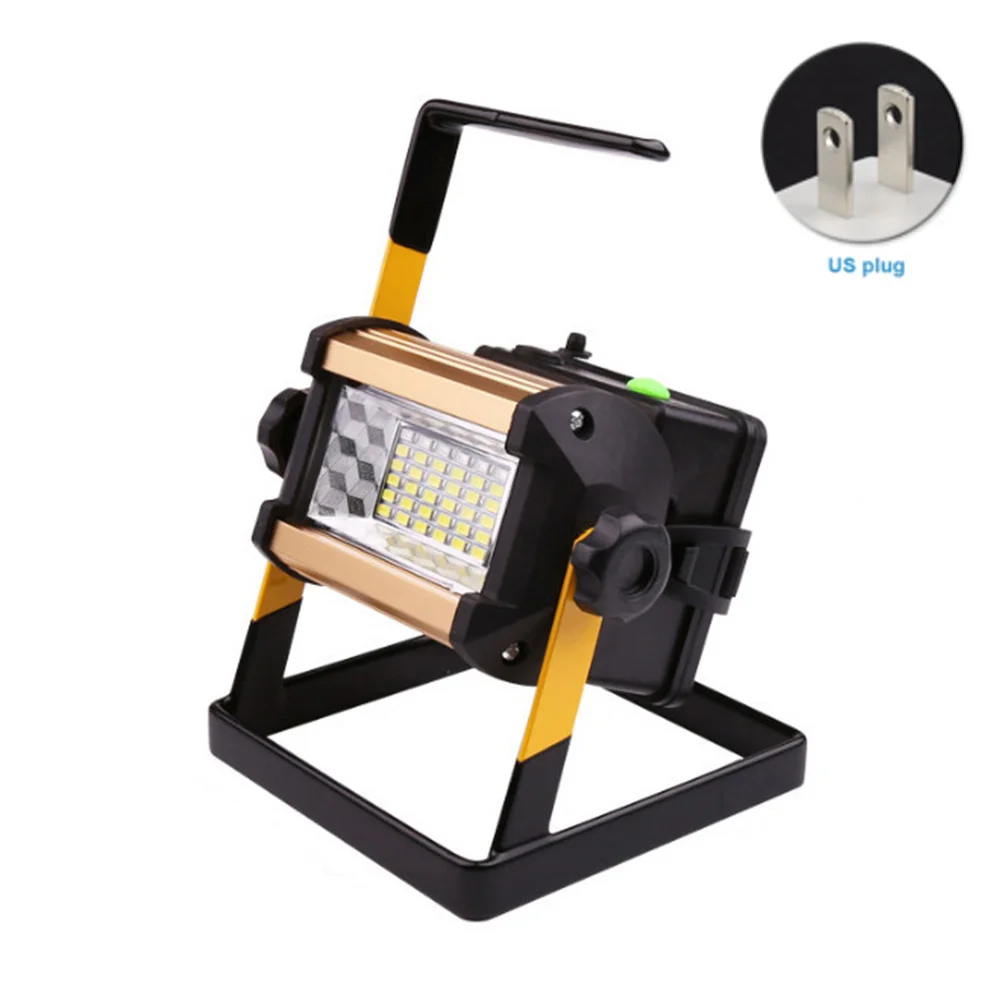 

Aluminium Alloy Indicator Led Handheld Rechargeable Work Spotlight Outdoor With Charger 50W Floodlight Travel Camping Lamps
